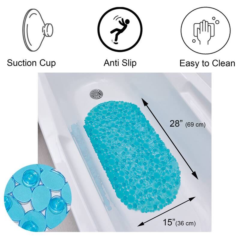 Bubbles Non-Slip Oval Bathtub Mat 28 L x 15 W