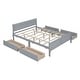 preview thumbnail 32 of 158, (Twin/Full/Queen)Curved Legs Design Platform Bed Frame with 4 Drawers