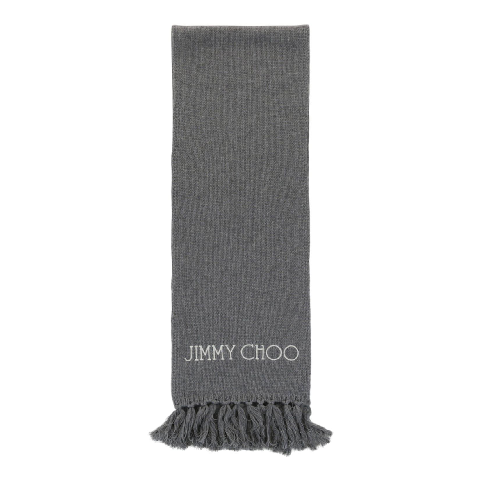 Jimmy Choo Wool Logo Scarf - Overstock - 43598435