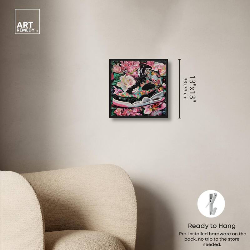 Hidden in Floral Bloom Sneaker Canvas by Art Remedy
