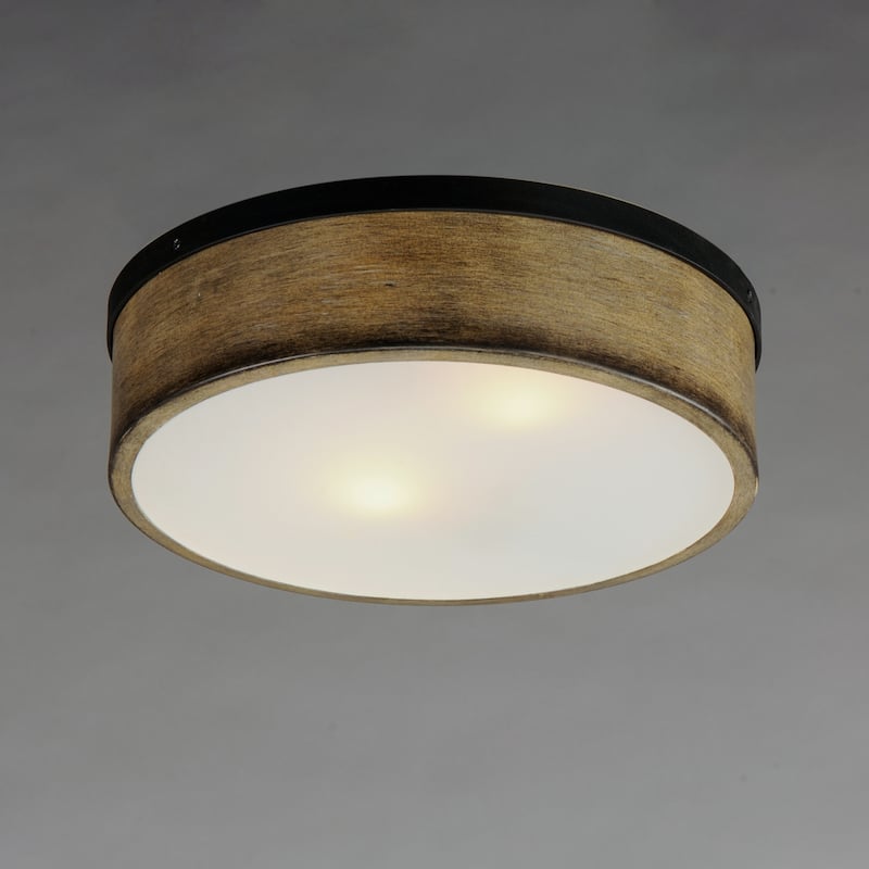 Maxim 14440 Franklin 2 Light 14" Wide Flush Mount Drum Ceiling Fixture