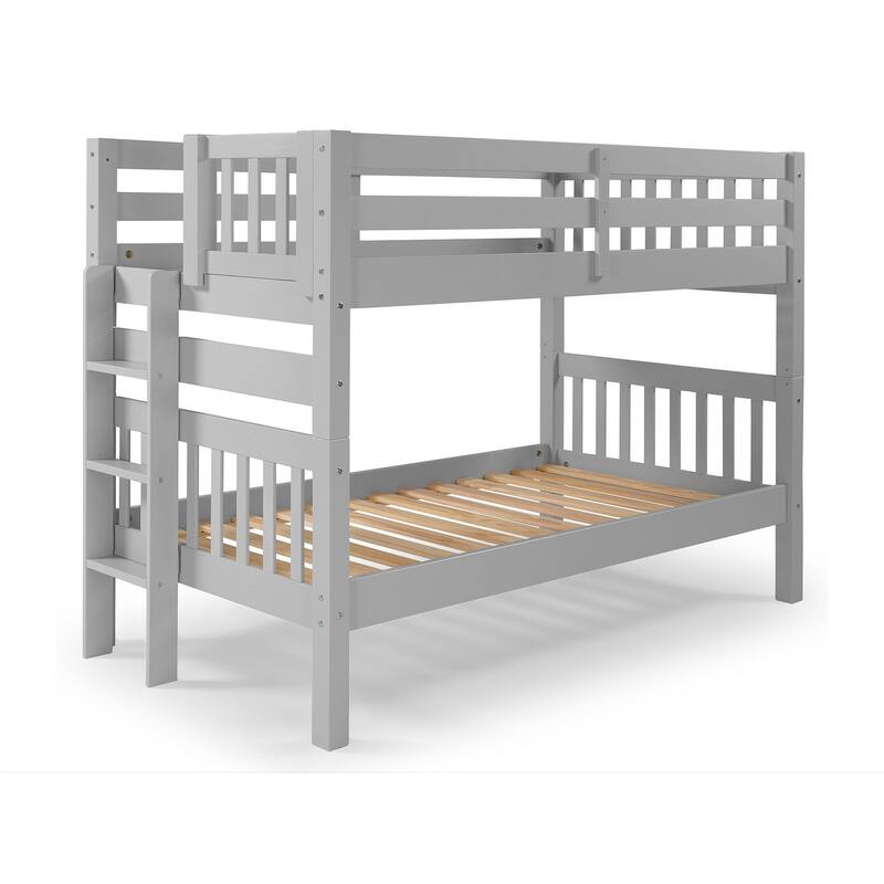 Taylor & Olive Trillium Twin over Twin Bunk Bed with End Ladder