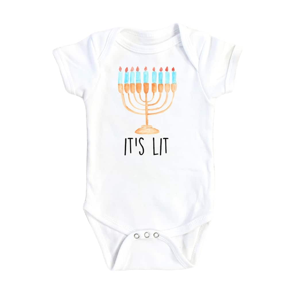 Hannukah Lit - Baby Boy Girl Clothes Infant Bodysuit Funny Cute Newborn