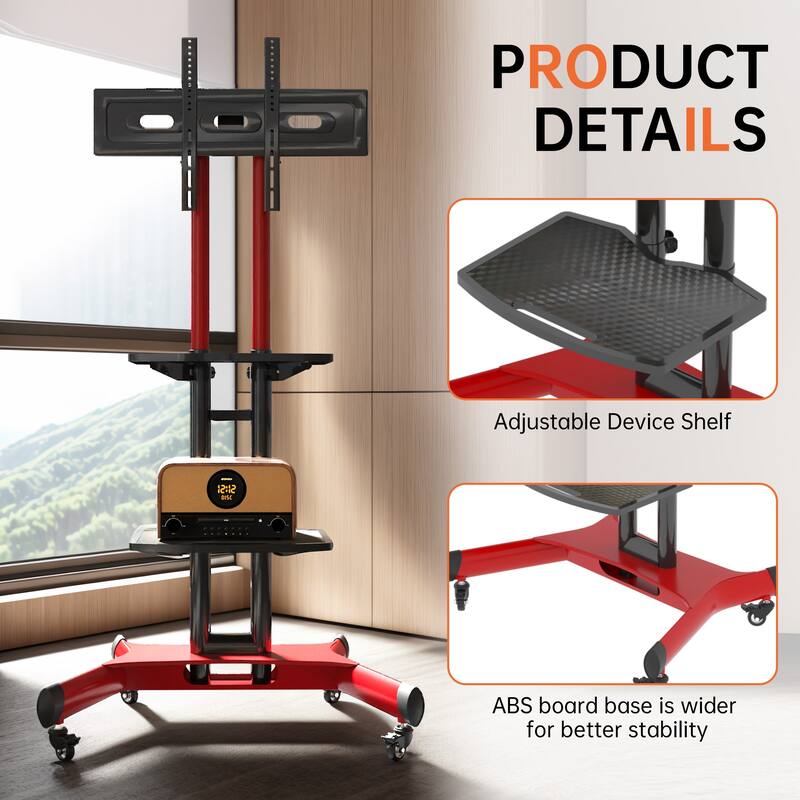 Rotatable height adjustable TV stand for 32–80 inch TVs Max VESA 600x400mm