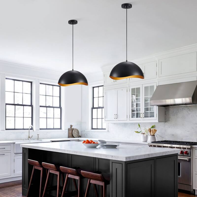 KAWOTI Modern Pendant Light with Metal Shade(Max H81.6")