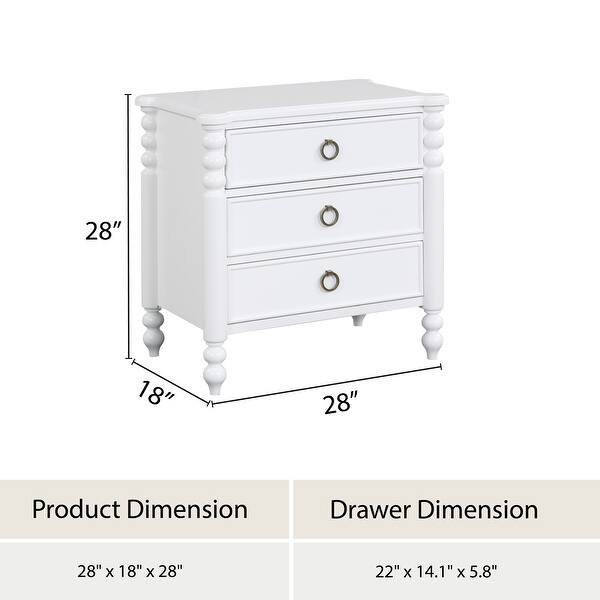 dimension image slide 4 of 5, Roundhill Furniture Avellune 4-Piece Bedroom Set: Poster Bed with Dresser, Mirror, Chest, and 2 Nightstands, White Finish