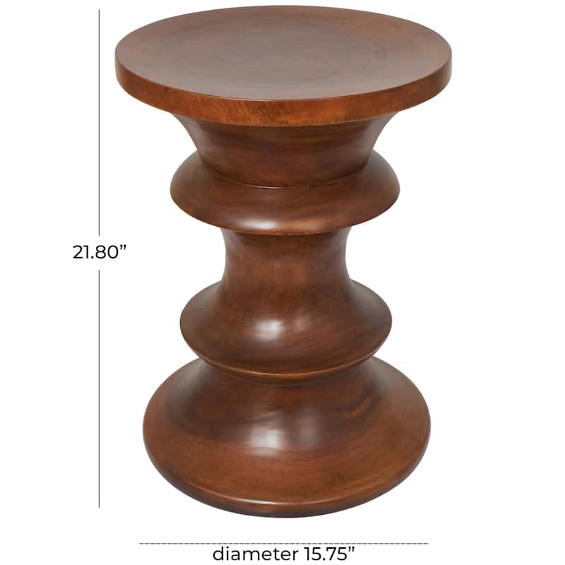 Brown Wood Accent Table