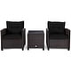preview thumbnail 28 of 81, Costway 3PCS Patio Rattan Furniture Set Cushioned Conversation Set - See Details