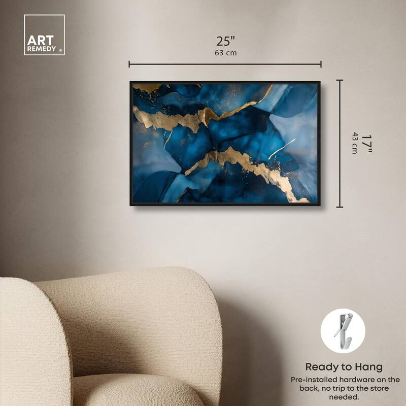 Dark Texture Golden Touch III Canvas by Art Remedy