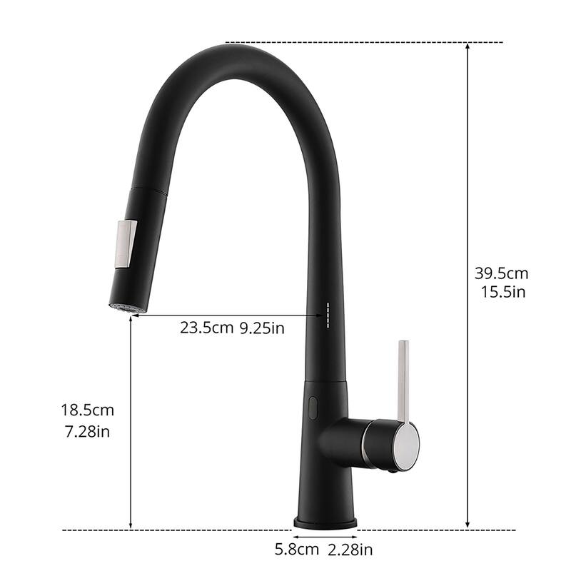 Touch-less Single Handle with Plate Modern Kitchen Sink Faucets