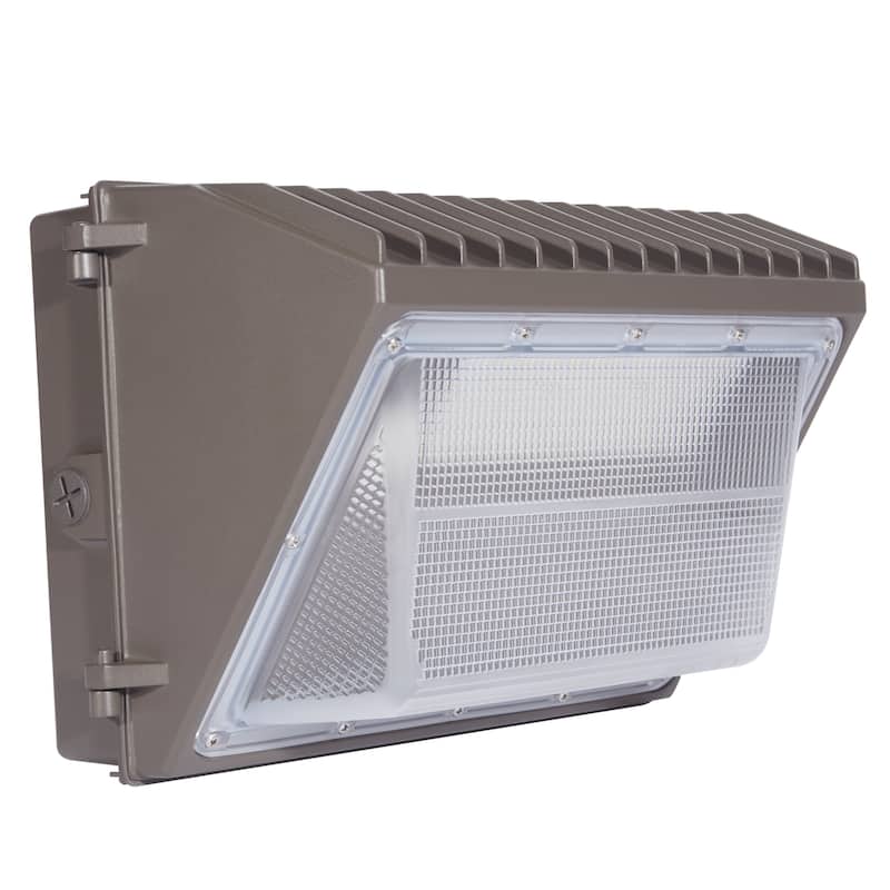 SAFAVIEH Lighting Albi Commercial Lighting LED Wall Pack Light 150W 16800 Lumens - Bronze - 14Wx7Dx9H