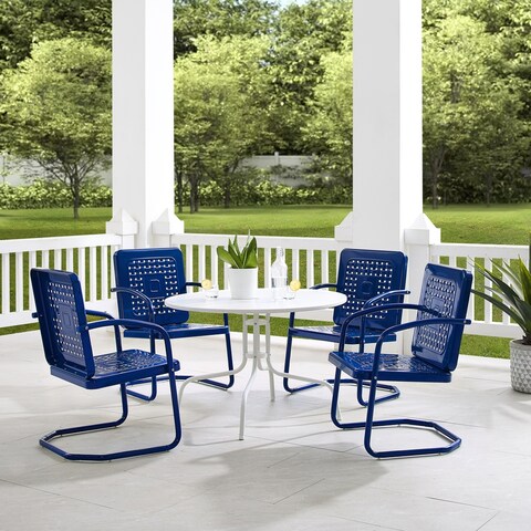 Bates 5Pc Outdoor Metal Dining Set - 101"x101"x35"