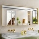 preview thumbnail 96 of 141, Apmir Metal Frame Tempered Glass Bathroom Vanity Mirror for Wall, Cloakroom, Bedroom 72" x 32" - Gold