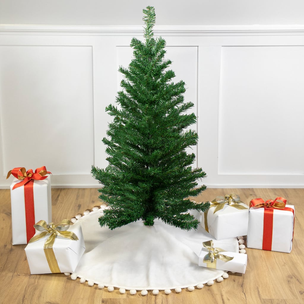 Medium Mixed Classic Pine Artificial Christmas Tree - 3' - Unlit - 3 Foot