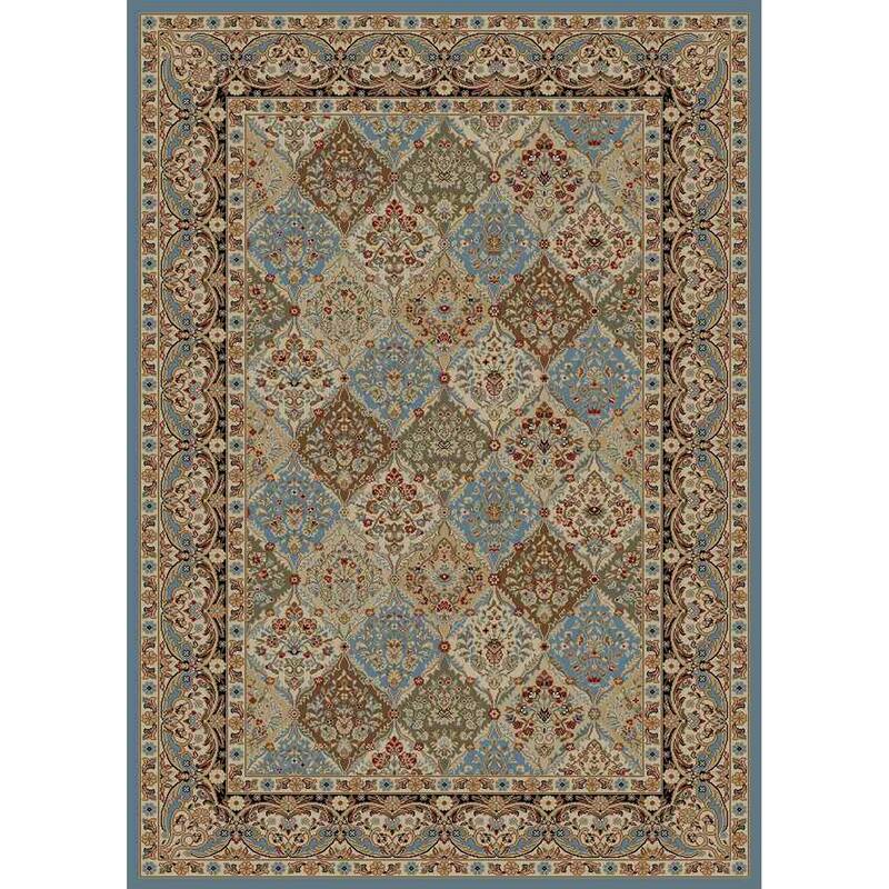 Mayberry Hometown Panel Kerman Traditional Area Rug - 9'2" x 12'6" - Blue