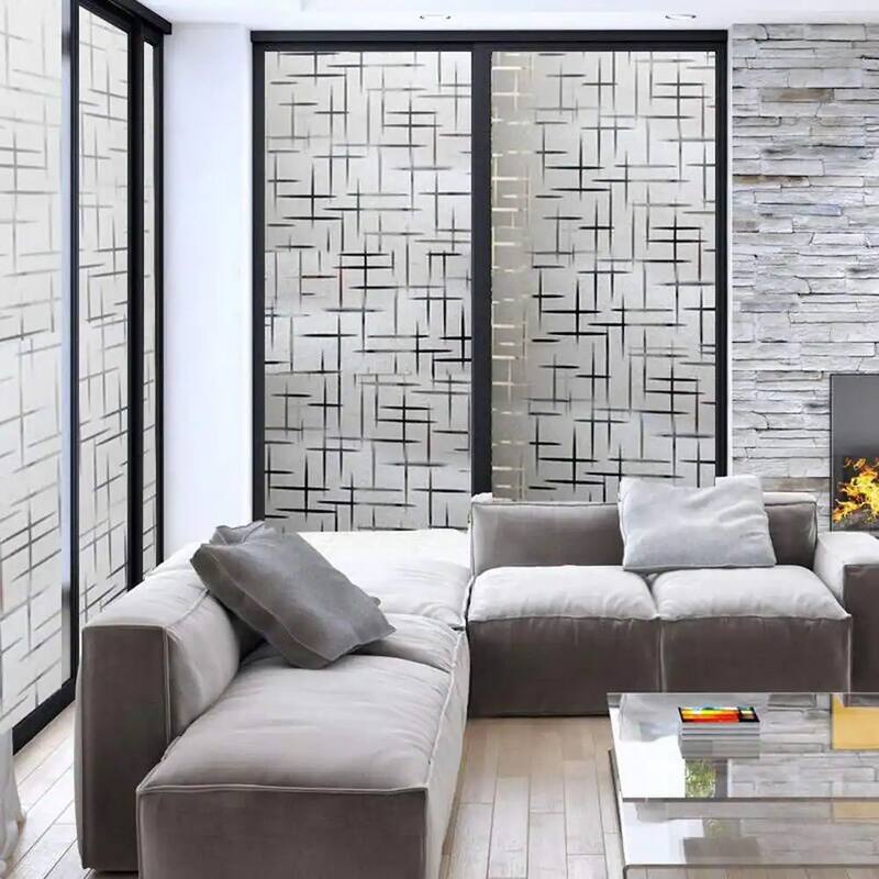 DCP No Glue Self Static Removable Frosted Glass Privacy Window Film, Splinter