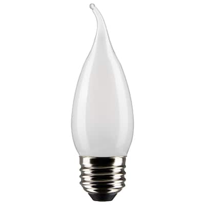 4 Watt CA10 LED Frost Finish Medium Base 5000K 120 Volt 2-Pack