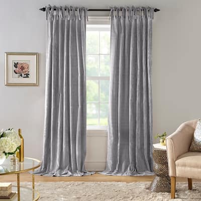 Korena Tie-Top Crushed Velvet Window Curtain