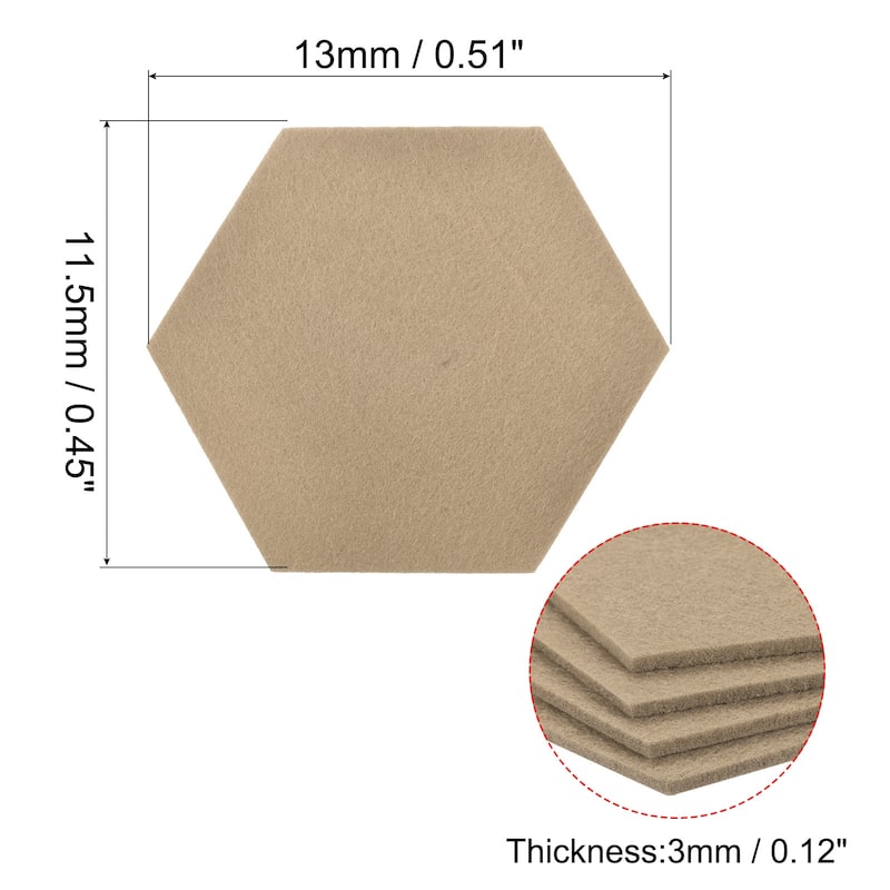Felt Coasters, 4pcs Absorbent Pad Coaster for Drink Cup Pot Bowl Vase - Beige