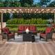 Option Brown Wicker / Red Cusion
