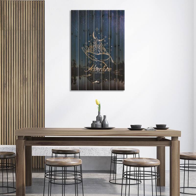 Adventure Is Out There Nature Mount Shuksan Washington Print On Wood by Nature Magick - Multi-Color