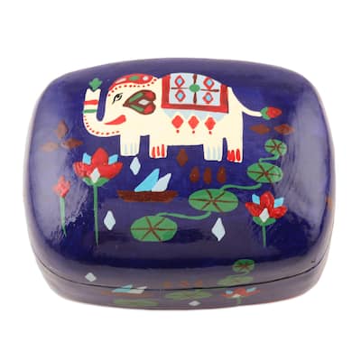 Novica Handmade Midnight Tale Decorative Papier Mache Box