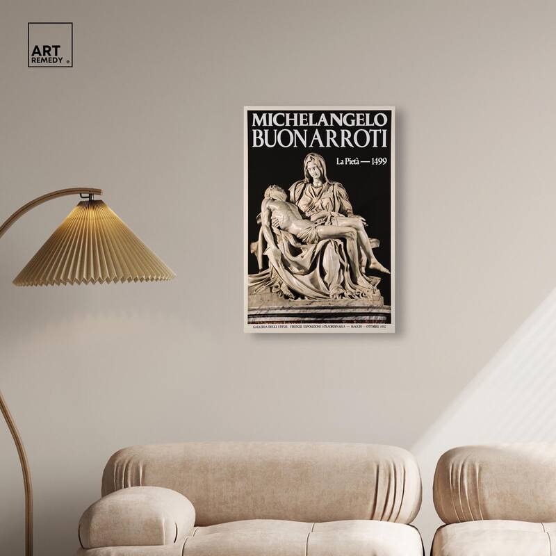 Marble Lamentation Canvas by Art Remedy, Gallery Wrapped