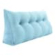 WOWMAX Large Reading Wedge Headboard Pillow for Bed Rest Back Support - Full - Sky Blue