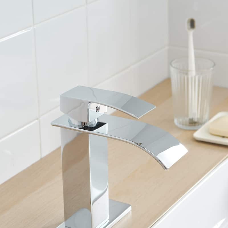 Modern Single-Handle Waterfall Bathroom Faucet