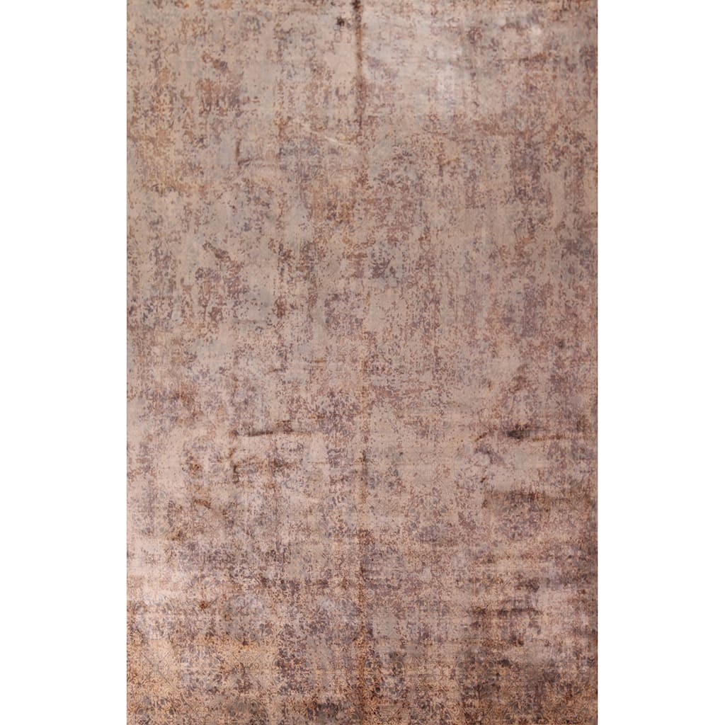 Art & Craft Indian Area Rug Handmade Wool Carpet - 9'9"x 13'1"