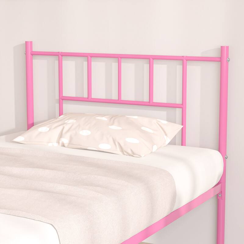 14 Inch Queen Size Metal Bed Frame with Headboard, Iron-Art Platform Bed No Box Spring Needed/Mattress Foundation for Storage