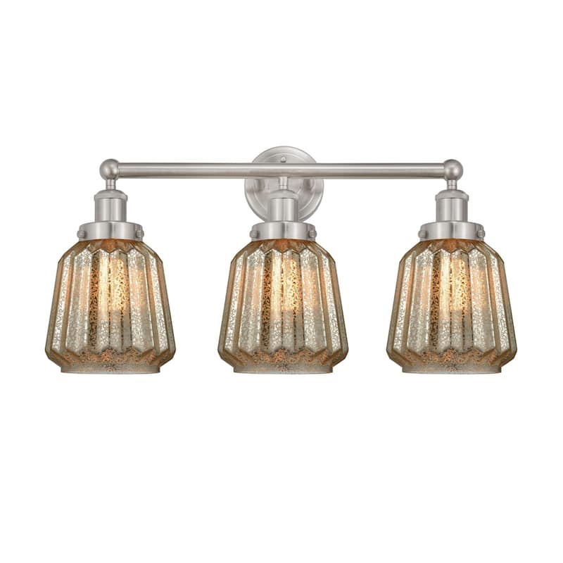Innovations Lighting 616-3W-10-25 Chatham Vanity Chatham 3 Light 25" - Brushed Satin Nickel / Clear