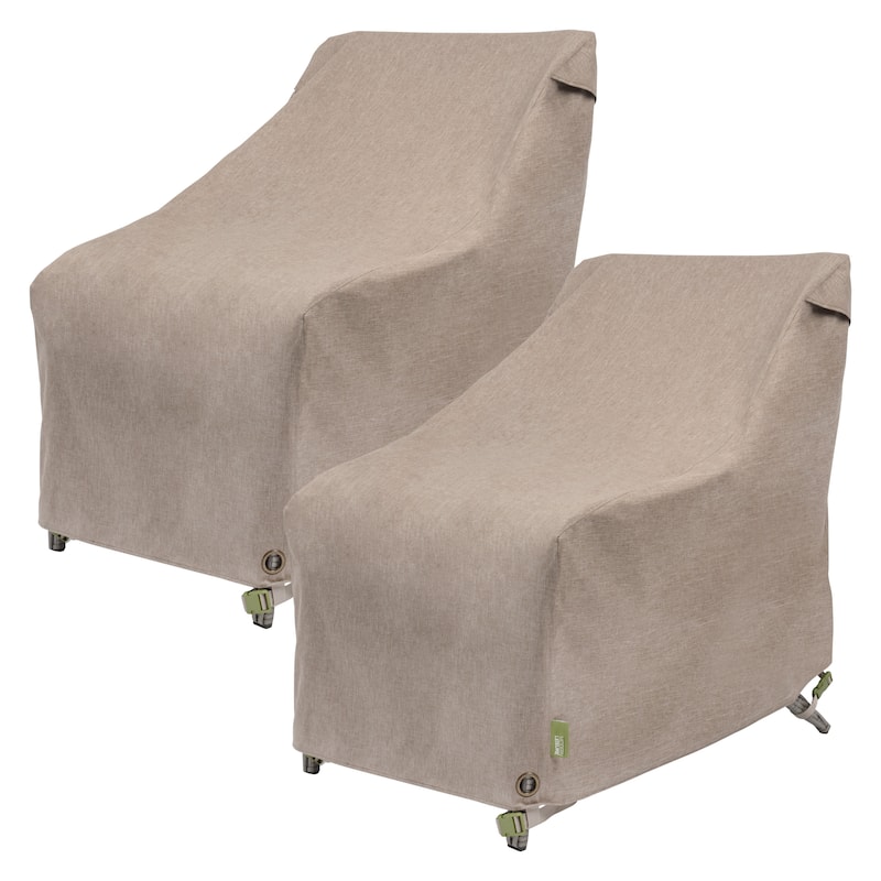 Modern Leisure® Garrison Patio Chair Cover, Waterproof, 27"L x 34"W x 31"H, Sandstone, 2-Pack - Grey