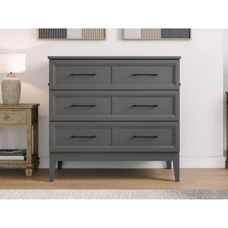 Santa Fe Murphy Bed Chest with Mattress and Built-in Charger