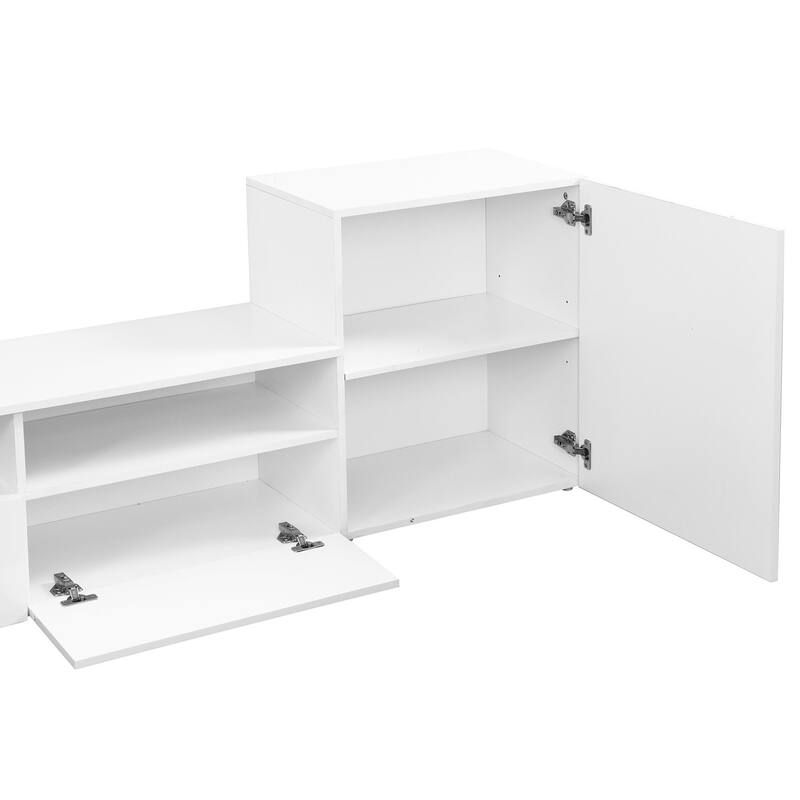 Glossy TV Stand with Spacious Storage