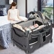 preview thumbnail 12 of 20, Babyjoy 3 in 1 Portable Baby Playard Nursery Center w/ Swing-away