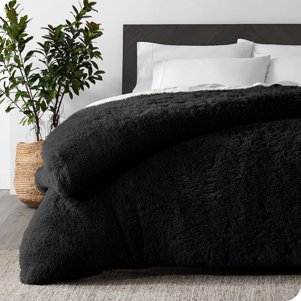 Bare Home Shaggy Faux Fur Duvet Cover