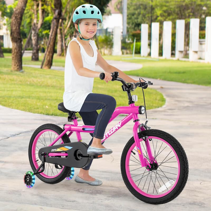 Costway 18" LED Lighted Kids Bike with Adjustable Seat Coaster Brake - See Details