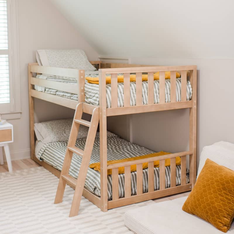 Max and Lily Scandinavian Twin over Twin Low Bunk Bed