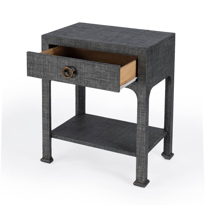Chatham 1-Drawer Raffia Nightstand