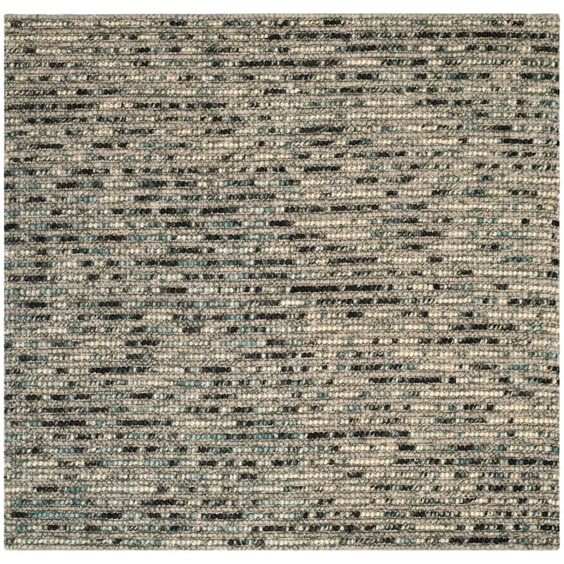 SAFAVIEH Handmade Bohemian Jelisava Jute & Wool Area Rug - 10' Square - Grey/Multi