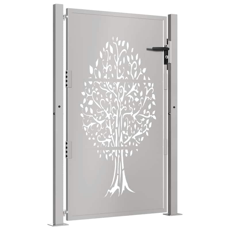 vidaXL Garden Gate Corten Steel Tree Design