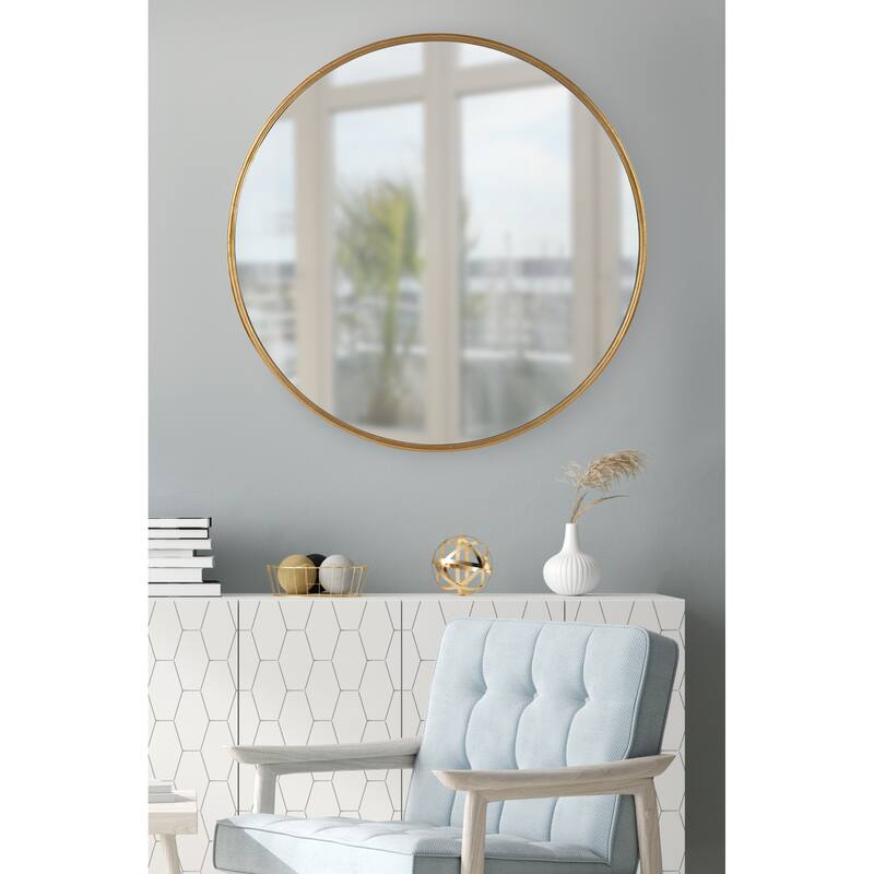 Kate and Laurel Caskill Round Framed Wall Mirror
