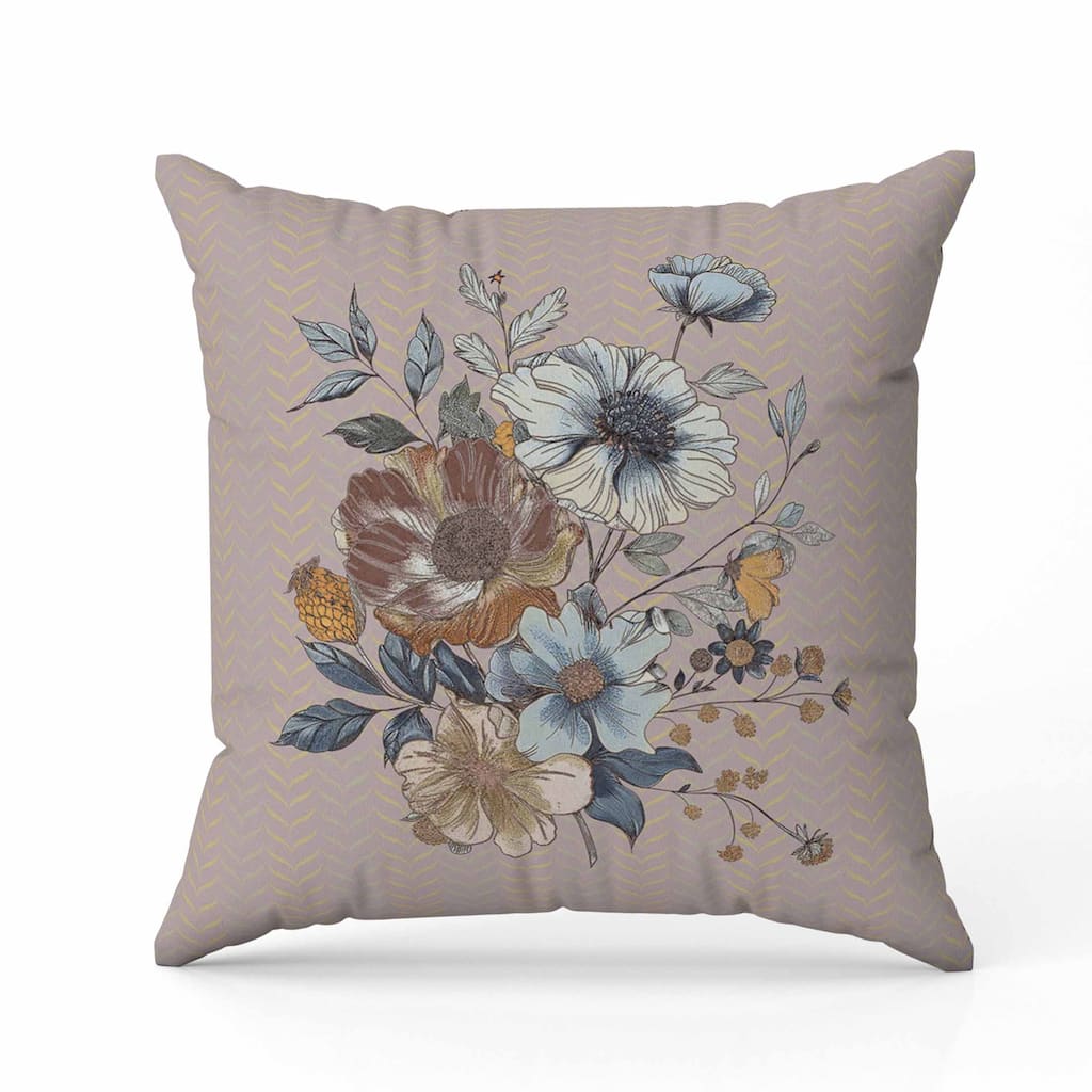 Misty Meadows Faux Suede Reversible Throw Pillow Earthy and Brown