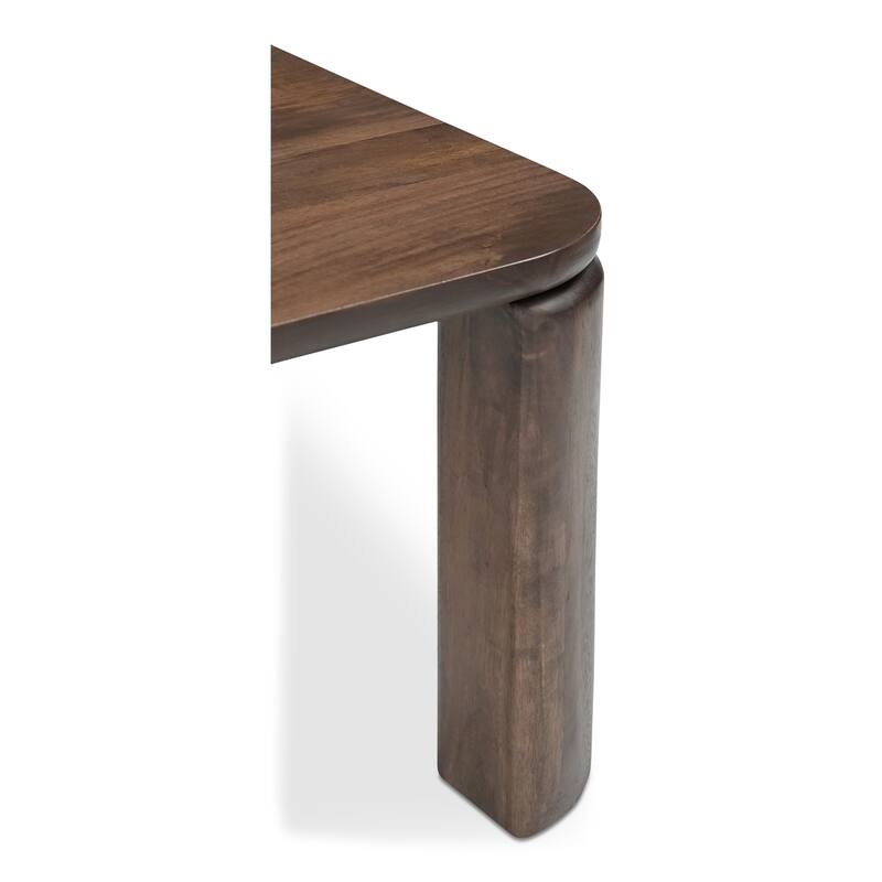 NADAAL STUDIOS Sylvessa Nesting Coffee Tables, Solid Mango Wood, Rounded Square Shape, Brown