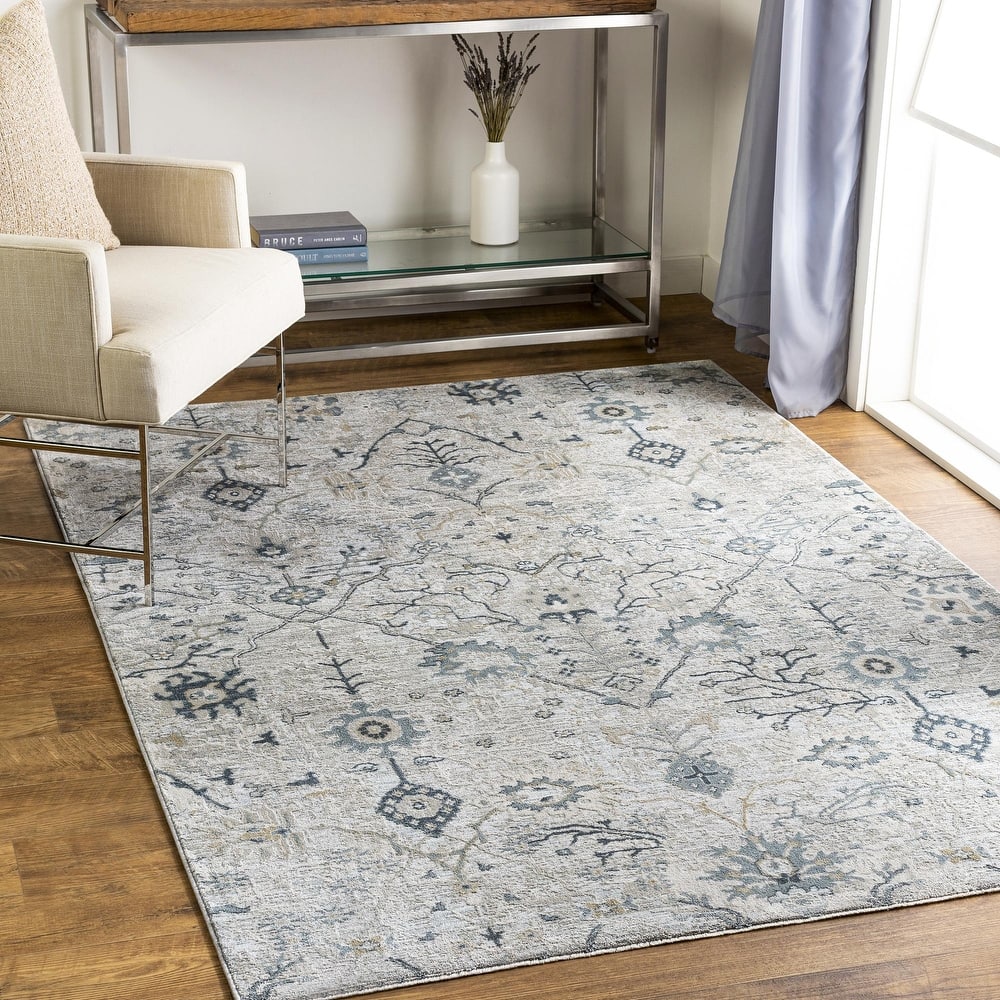 Brain Transitional Floral Area Rug