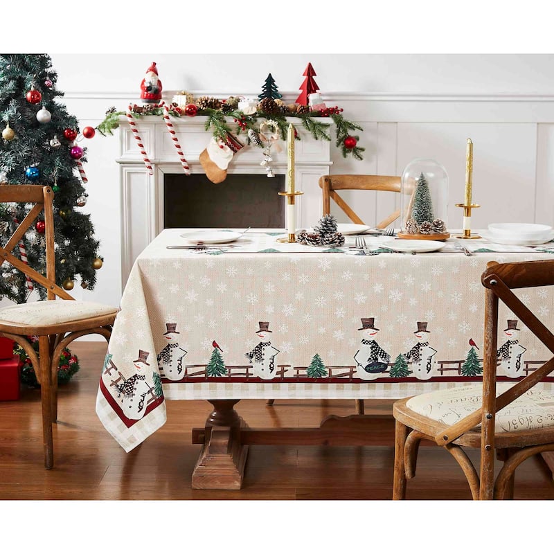 Avanti Linens Country Snowman 60" x 144" Tablecloth - TC 60"x144"