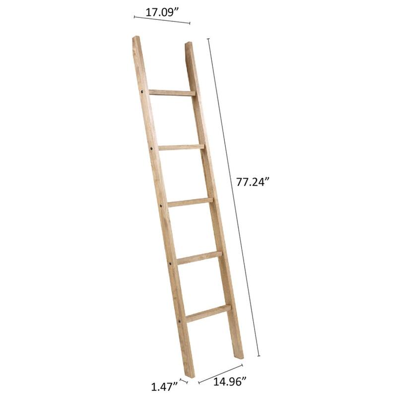 Wood Blanket Ladder Corona Gray | Furniture Dash