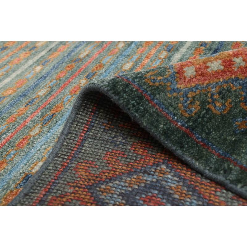 ECARPETGALLERY Hand-knotted Peshawar Ziegler Dark Green Wool Rug - 6'0 x 7'10