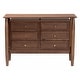 preview thumbnail 4 of 9, Alyssa Japandi Walnut Brown Wood 6-Drawer Dresser
